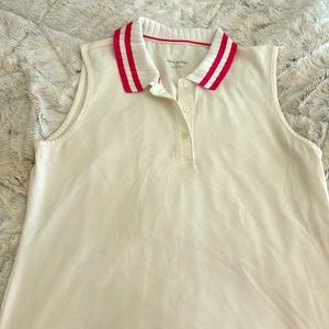 Tory sport pique ribbed collar performance tee sleeveless
